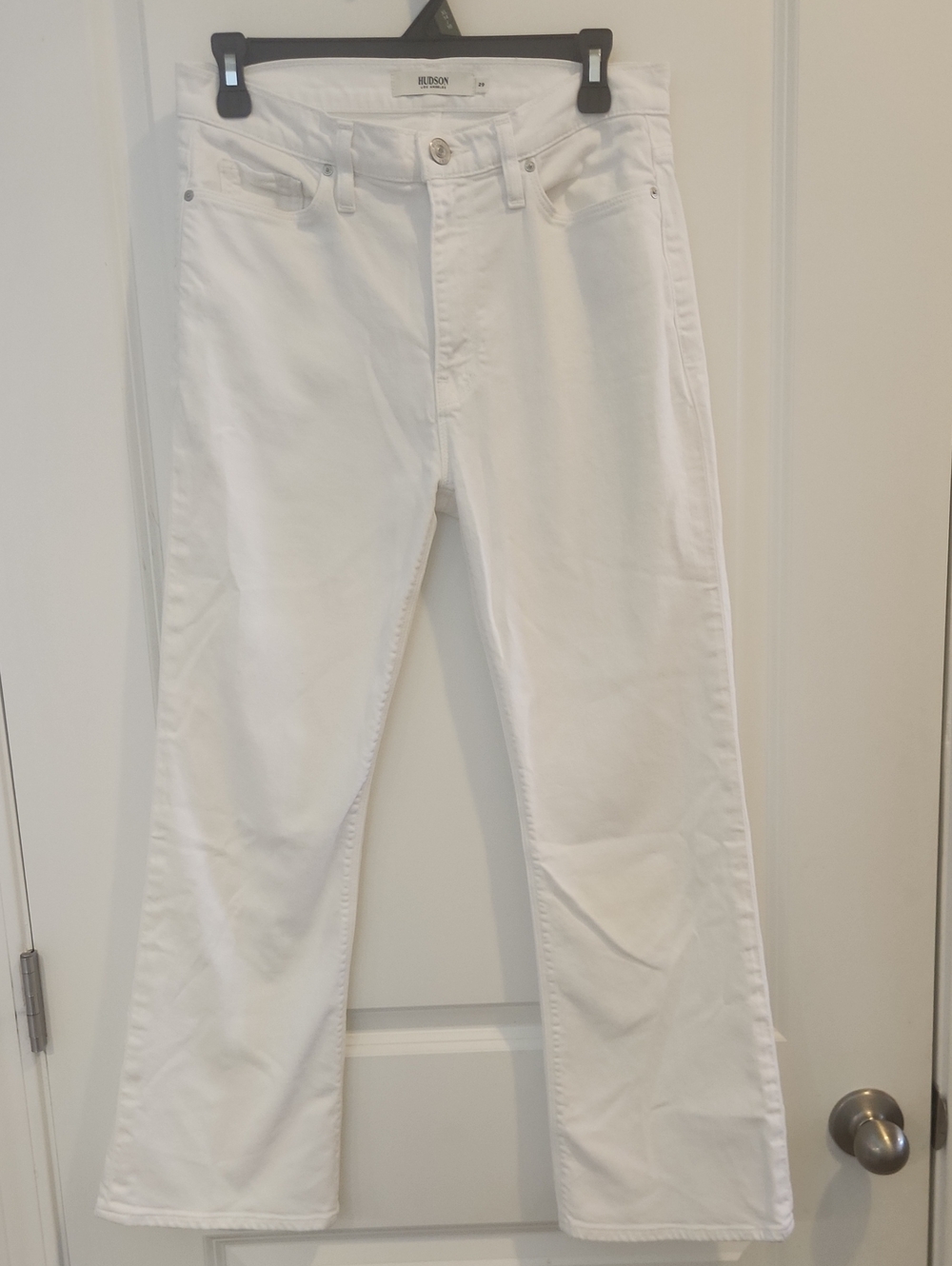 Hudson Jeans White Flare Wide-Leg  "Barbara"
